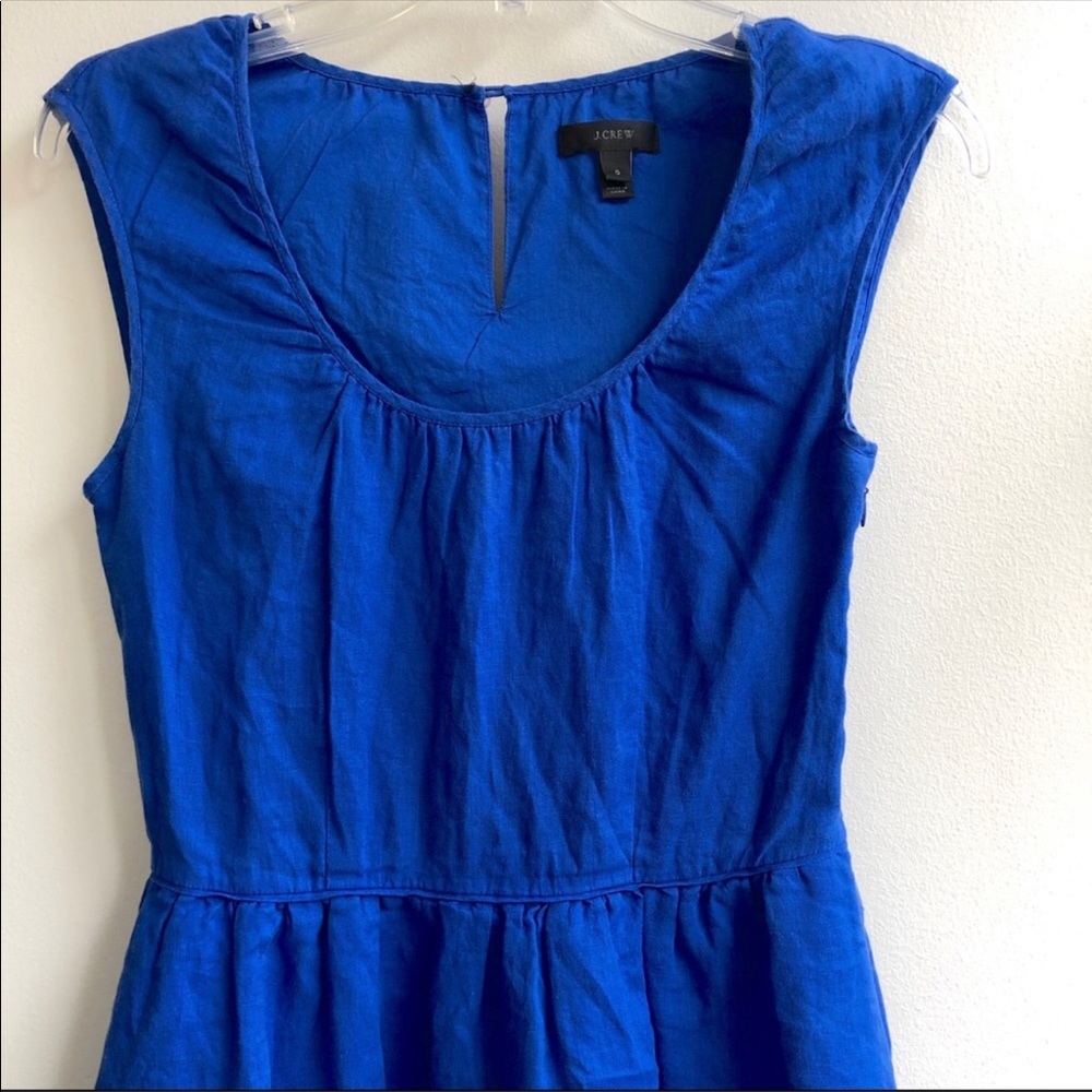 J.Crew Blue Cap Sleeve Dress - Picture 3 of 8